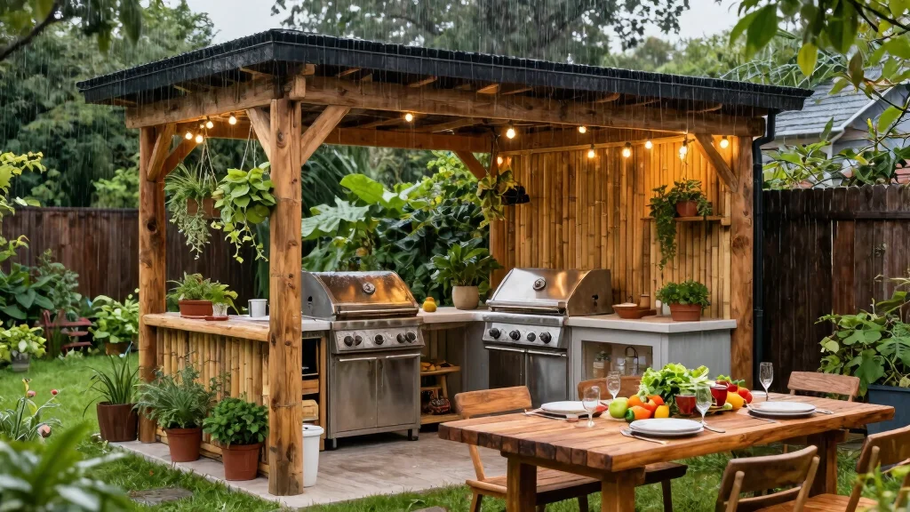 13 Covered Outdoor BBQ Area Ideas So A Little Rain Never Has To Ruin A Cookout